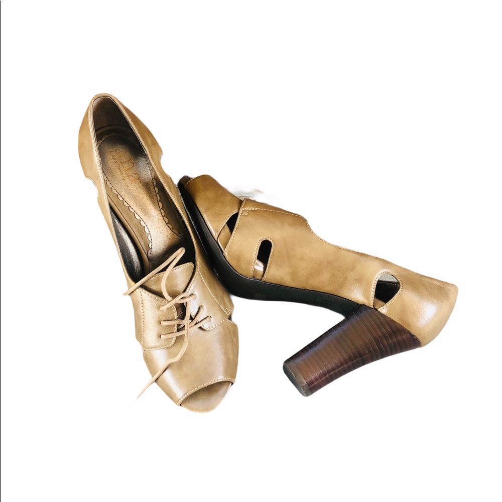 peel toe heels